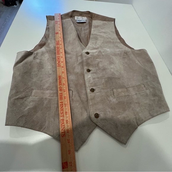 Vintage Men’s Vest Saddlery Pig Leather Shell Size XL Cowboy Elegant Country - Picture 7 of 7